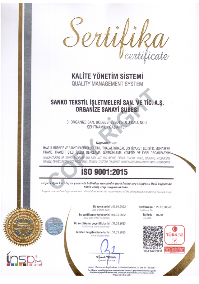 ISO 9001 : 2015 Qality Management System