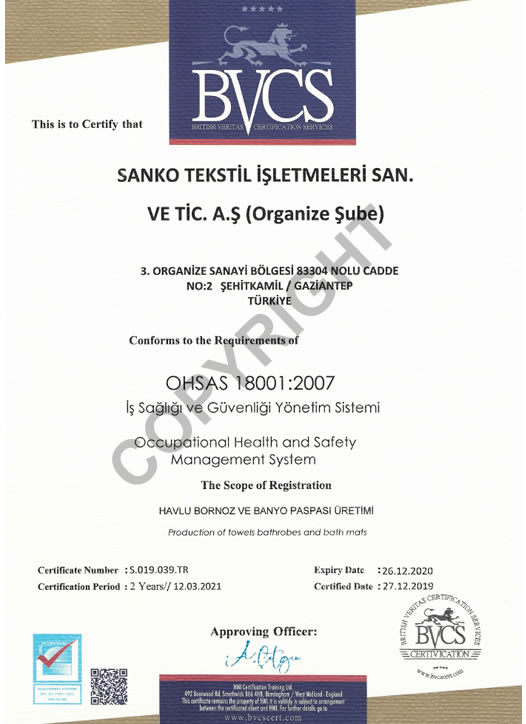 OHSAS 18001 : 2007 Occupational Health and Safety Management Systems